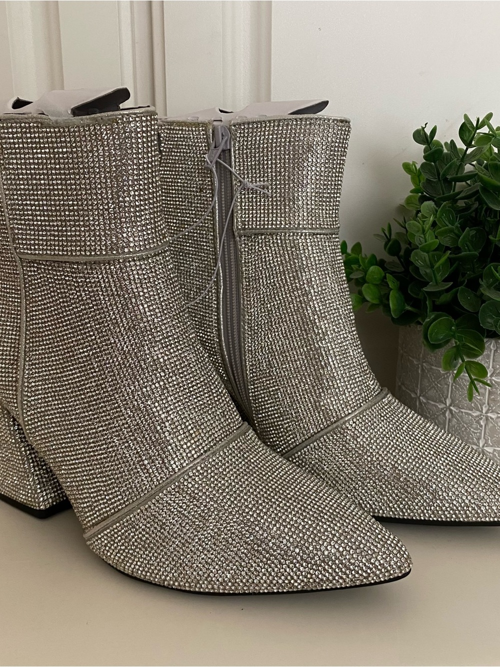 a new day - Cailin Diamond Block Heel Ankle Boots - Women's 8W